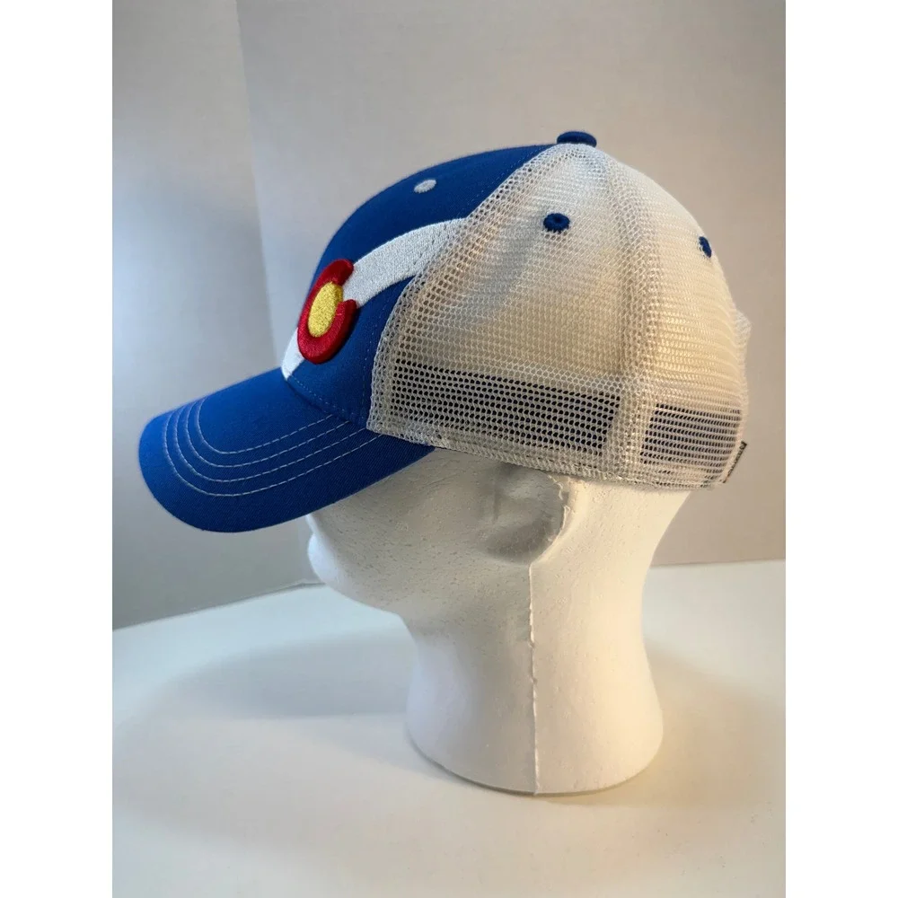 Colorado Local Trucker Hat OS Blue White State Flag Snapback Cap Mesh Adjustable